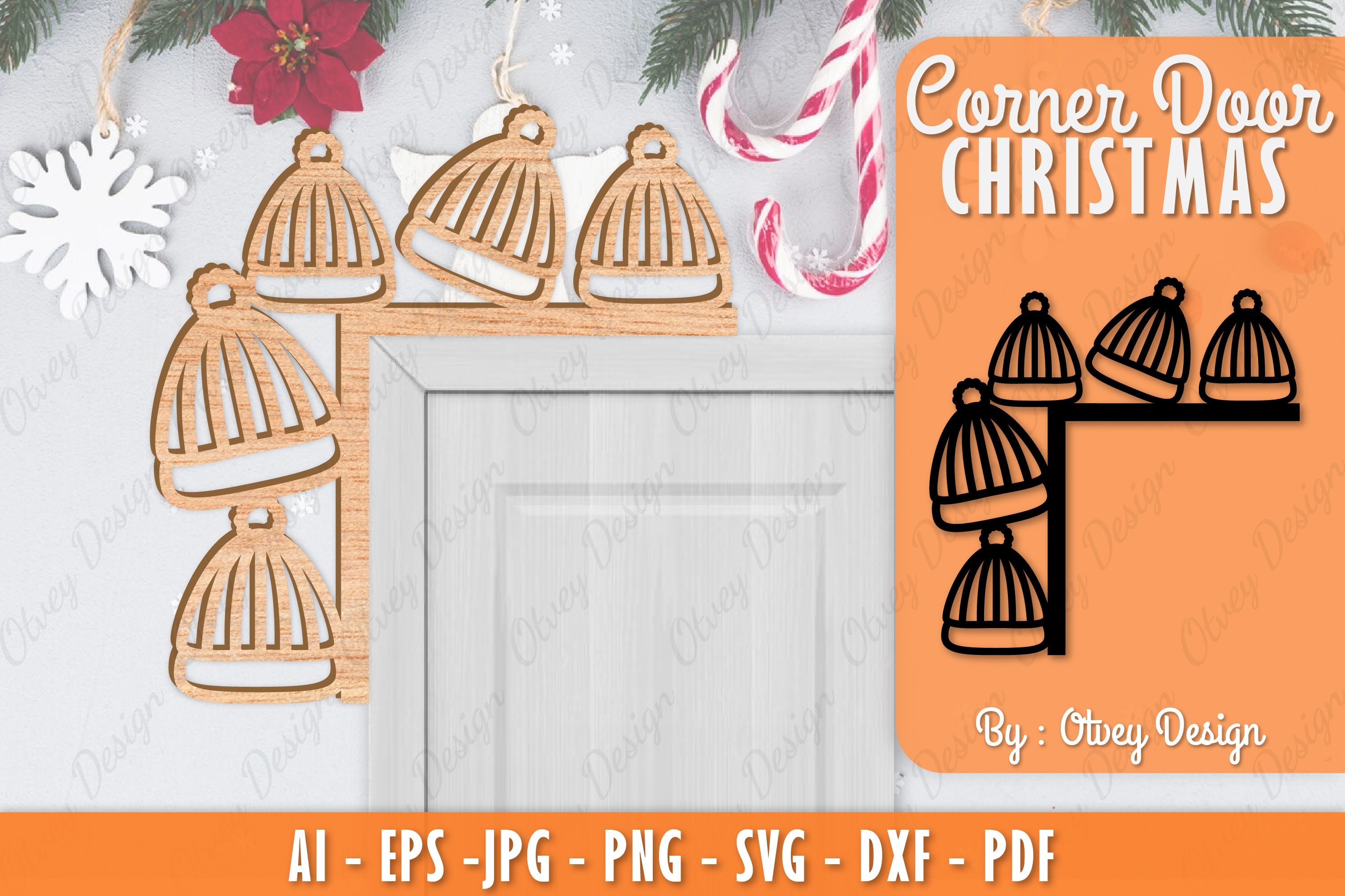 Christmas Corner Door SVG Bundle 3 - CraftNest - Digital Crafting and Art