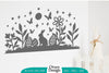 Easter Bunny Garden Scene SVG Bundle