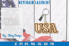 Patriotic Keychain SVG Bundle 3 - CraftNest - Digital Crafting and Art