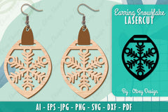 Snowflake Earring Lasercut SVG Bundle 147 - CraftNest - Digital Crafting and Art