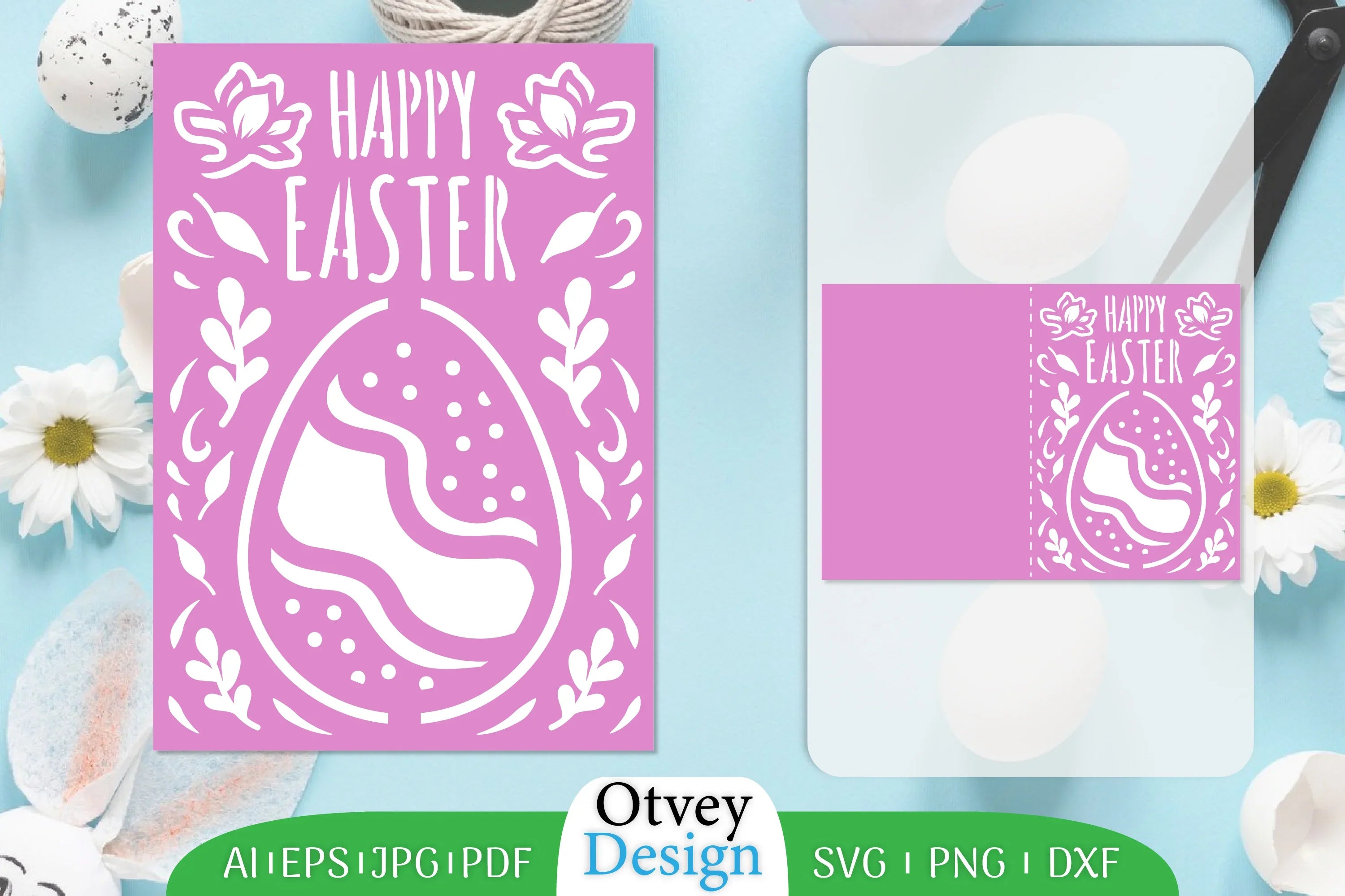 Happy Easter Greeting Card SVG Bundle 3 - CraftNest - Digital Crafting and Art