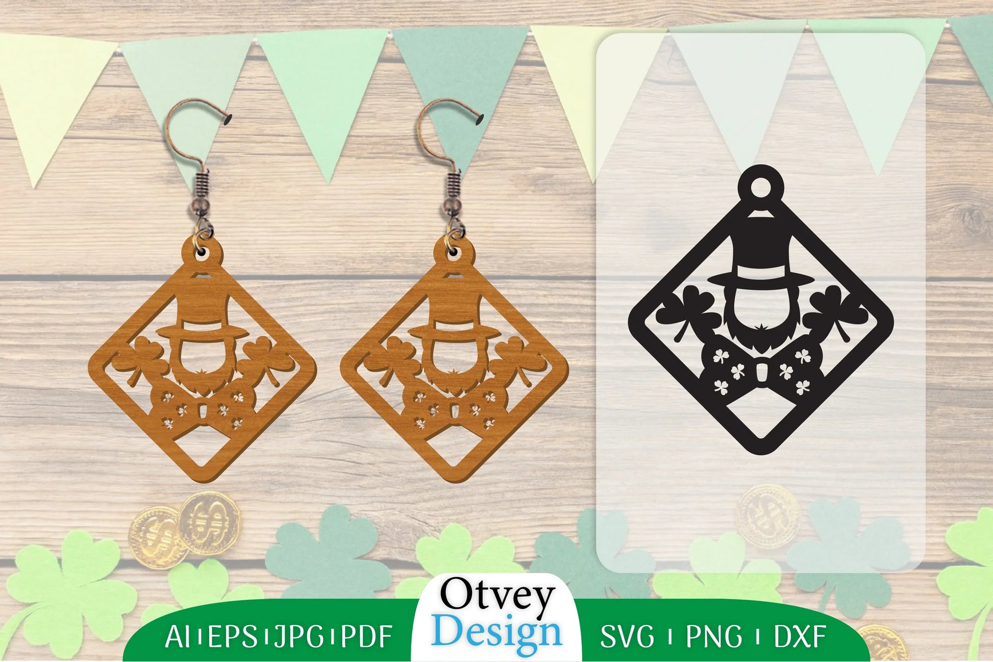 St Patrick's Day Earring Lasercut SVG Bundle 32 - CraftNest - Digital Crafting and Art