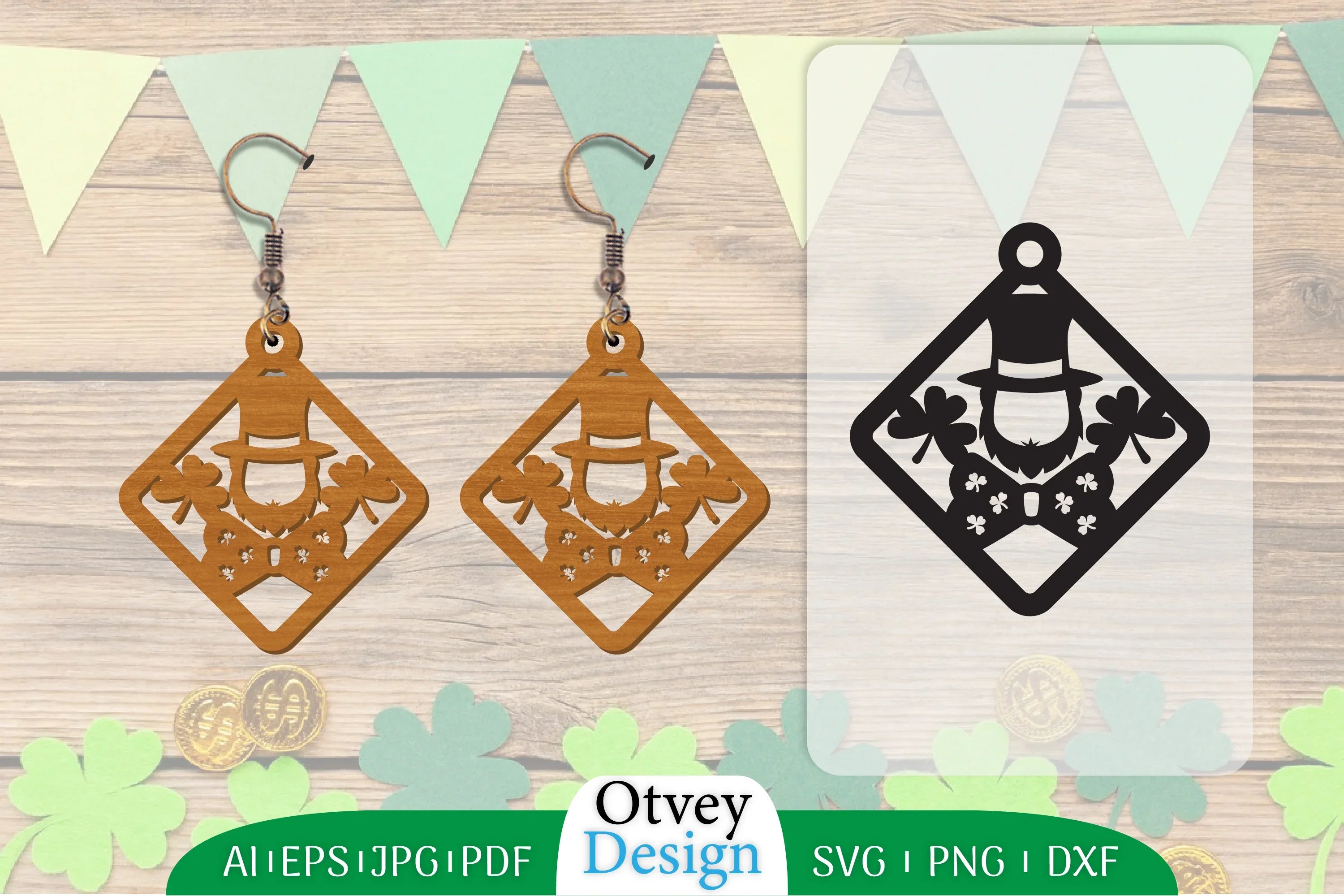 St Patrick's Day Earring Lasercut SVG Bundle 32 - CraftNest - Digital Crafting and Art