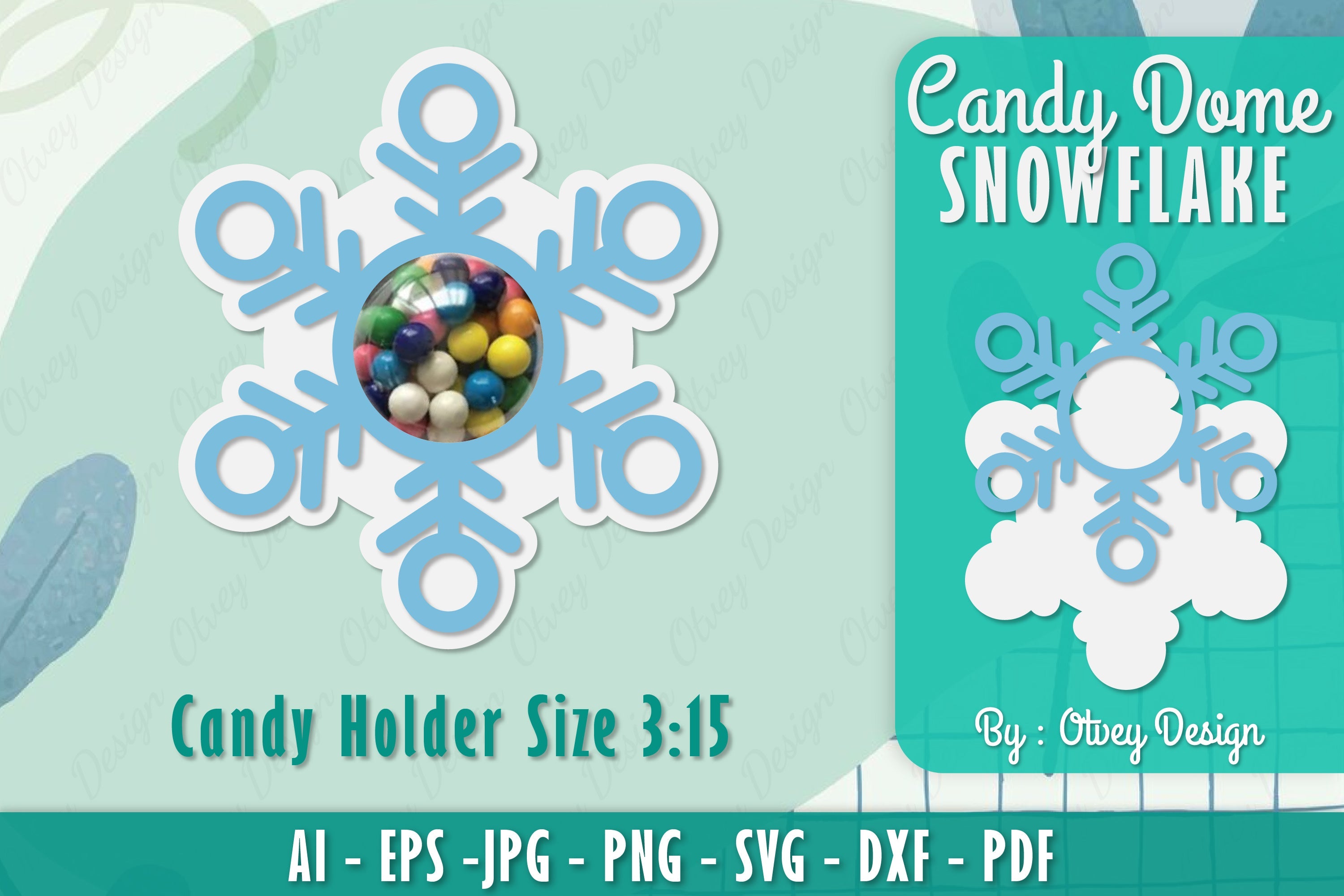 Snowflake Candy Dome SVG Bundle 3 - CraftNest - Digital Crafting and Art