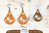 Happy Easter Egg Earring Lasercut SVG Bundle