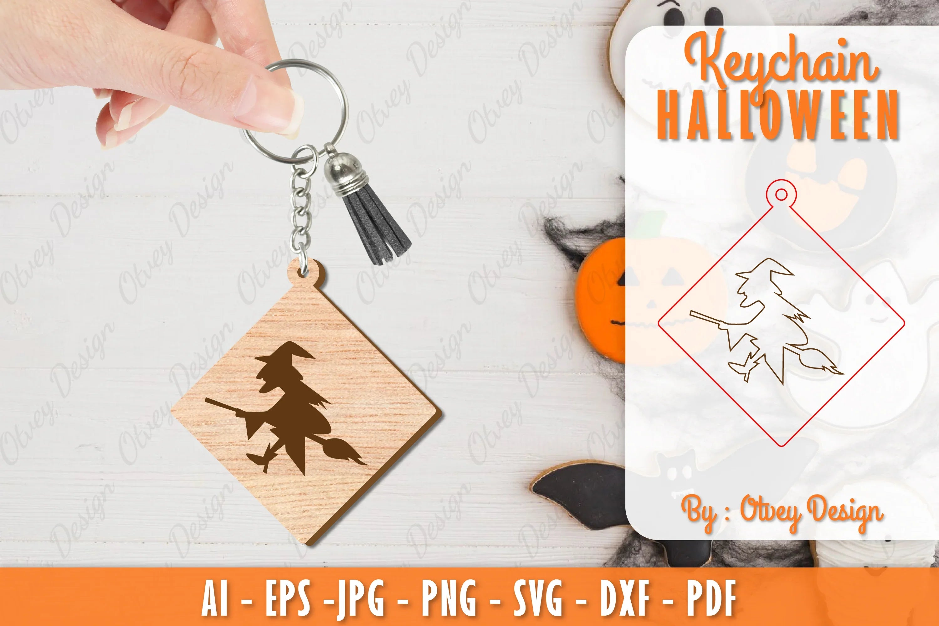 Keychain Halloween Lasercut SVG Bundle 113 - CraftNest - Digital Crafting and Art