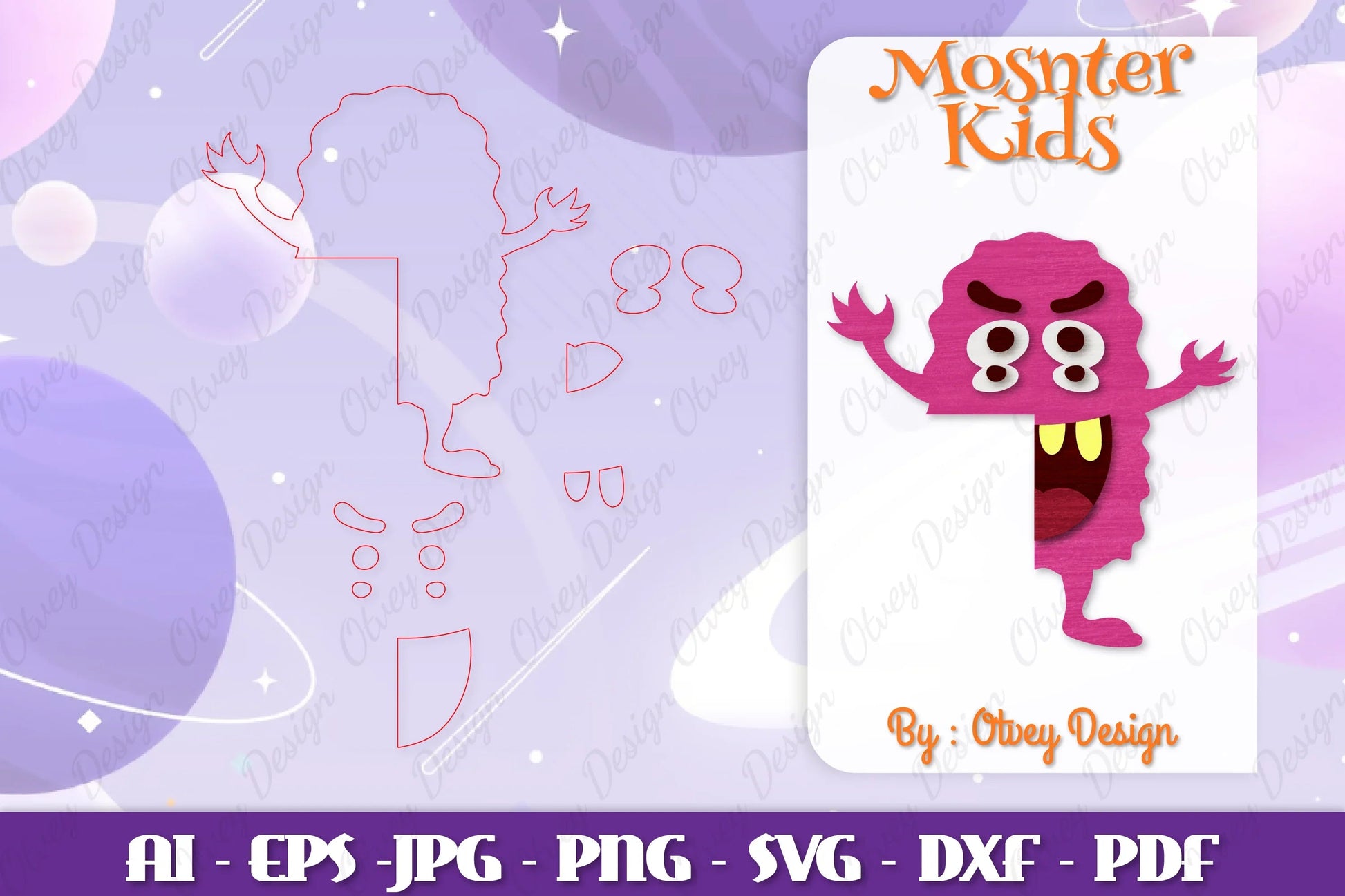 Monster Kids Corner Door Lasercut SVG Bundle 12 - CraftNest - Digital Crafting and Art