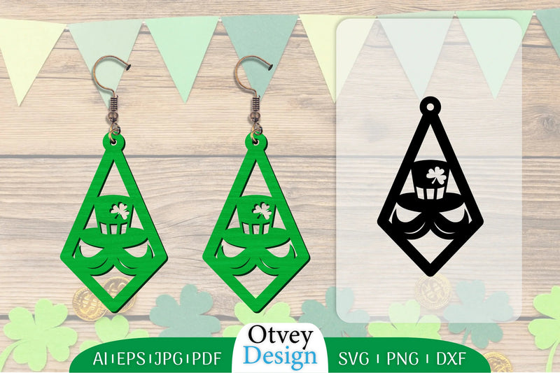 St Patrick's Day Earring Lasercut SVG Bundle 71 - CraftNest - Digital Crafting and Art