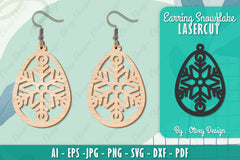 Snowflake Earring Lasercut SVG Bundle 52 - CraftNest - Digital Crafting and Art