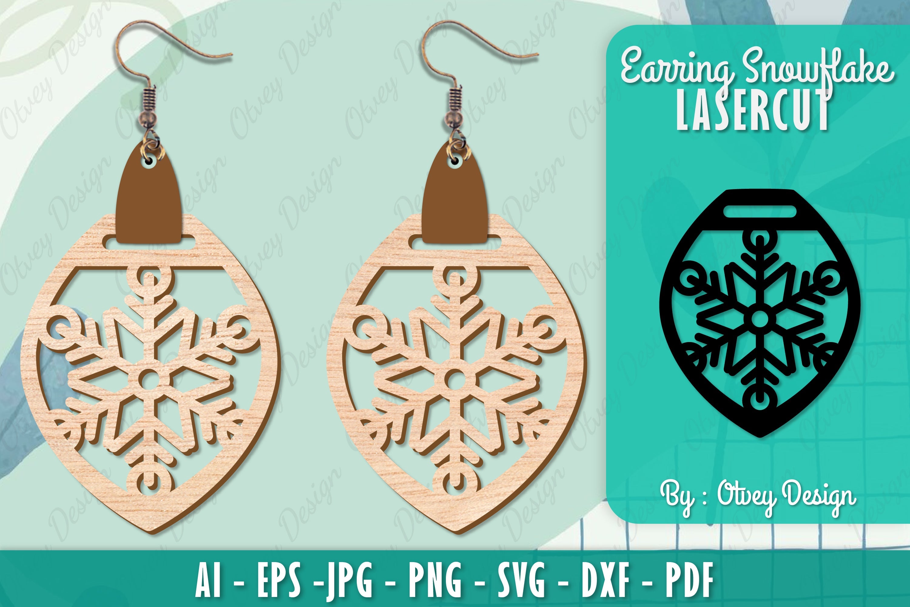 Snowflake Earring Lasercut SVG Bundle 148 - CraftNest - Digital Crafting and Art