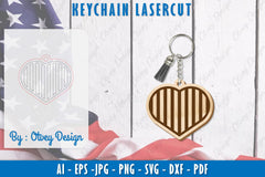 4th of July Keychain SVG Bundle 1 - CraftNest - Digital Crafting and Art