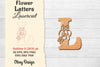 Flower Letters Laser Cut File SVG Bundle
