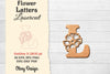 Flower Letters Laser Cut File SVG Bundle
