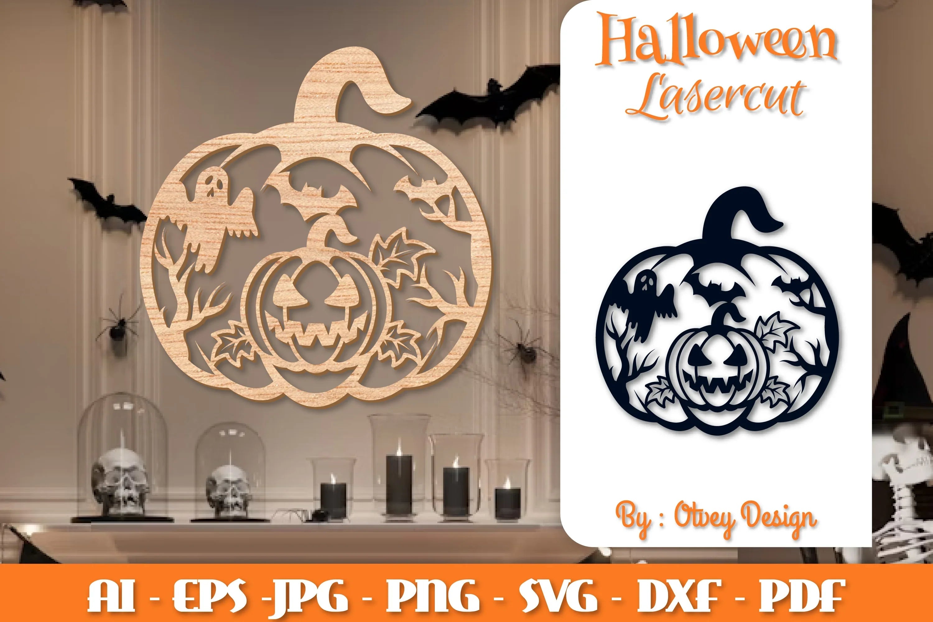 Halloween Pumpkins Lasercut SVG Bundle - CraftNest - Digital Crafting and Art