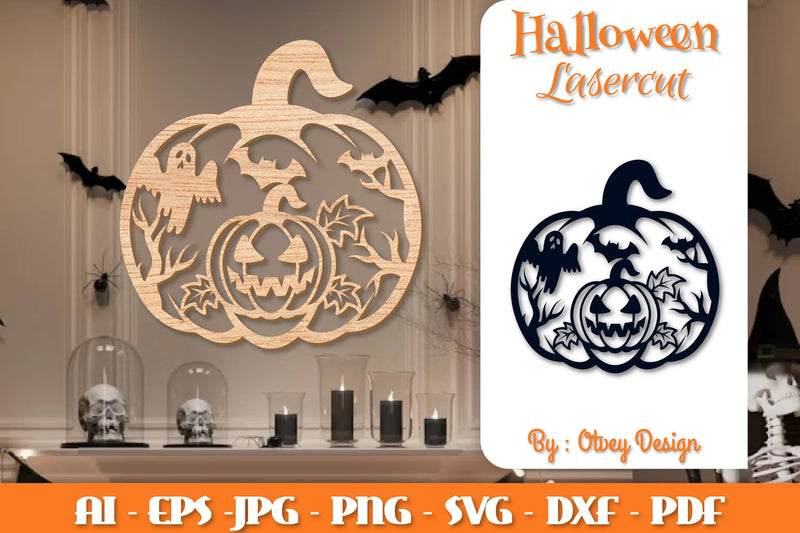 Halloween Pumpkins Lasercut SVG Bundle - CraftNest - Digital Crafting and Art