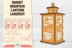 Sunset Mountain Lamp Lasercut SVG Bundle 4 - CraftNest - Digital Crafting and Art