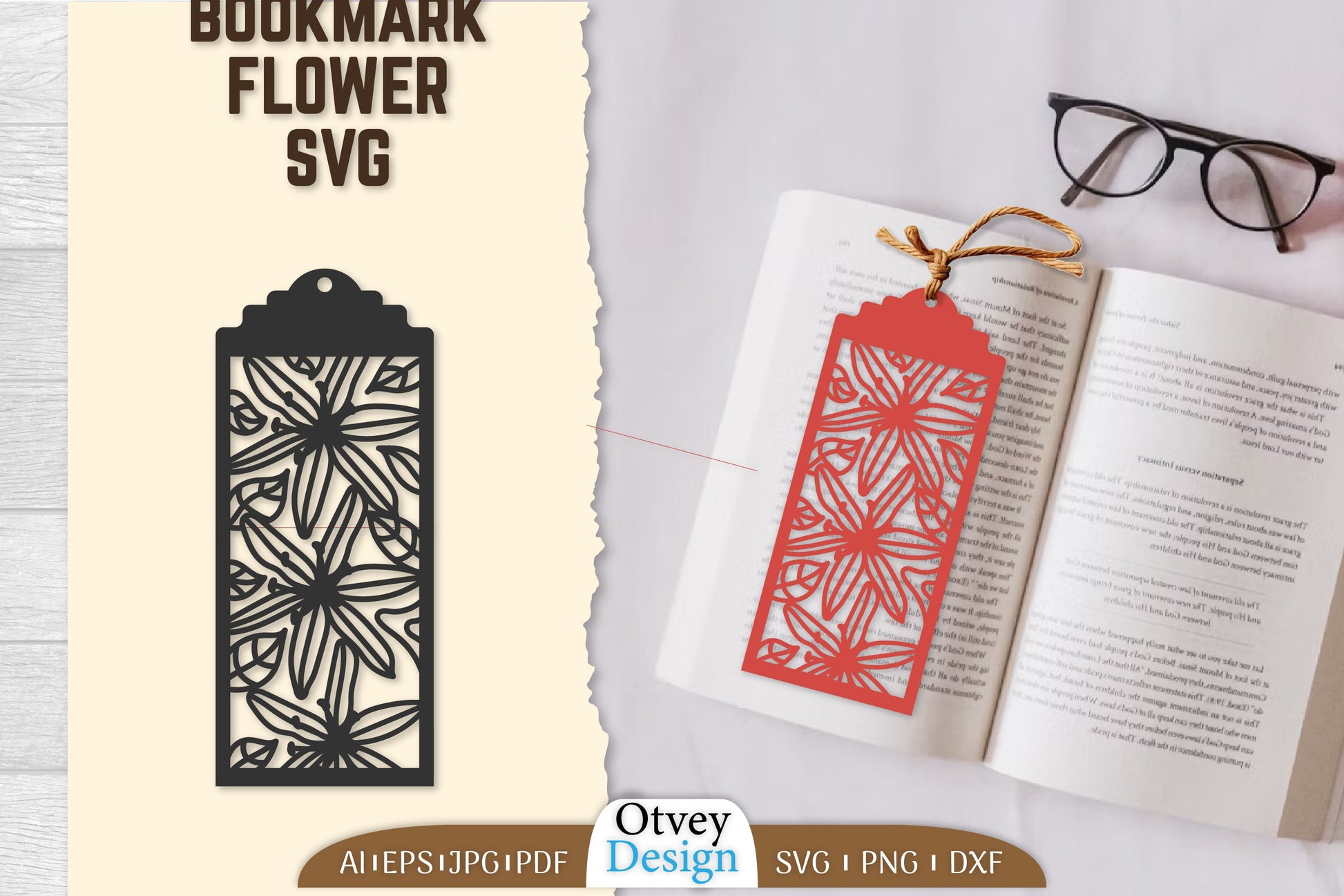 Bookmark Flower SVG Bundle 100 - CraftNest - Digital Crafting and Art