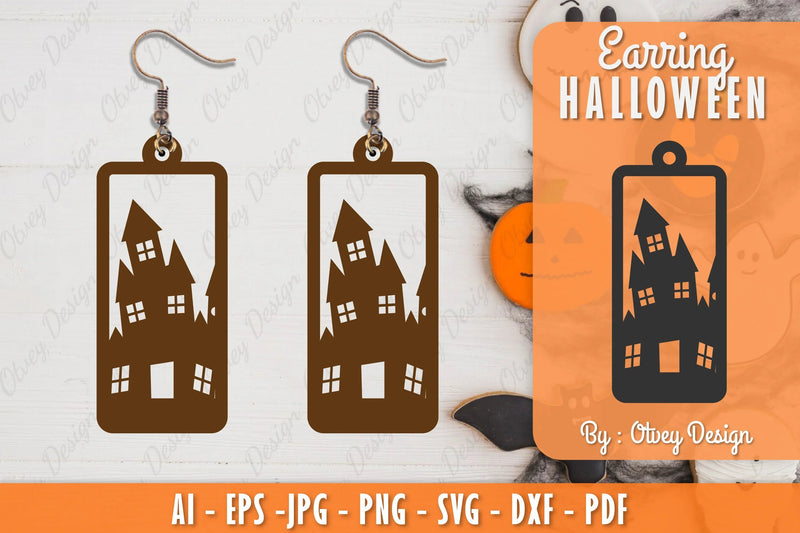 Earring Halloween Lasercut SVG Bundle 34 - CraftNest - Digital Crafting and Art