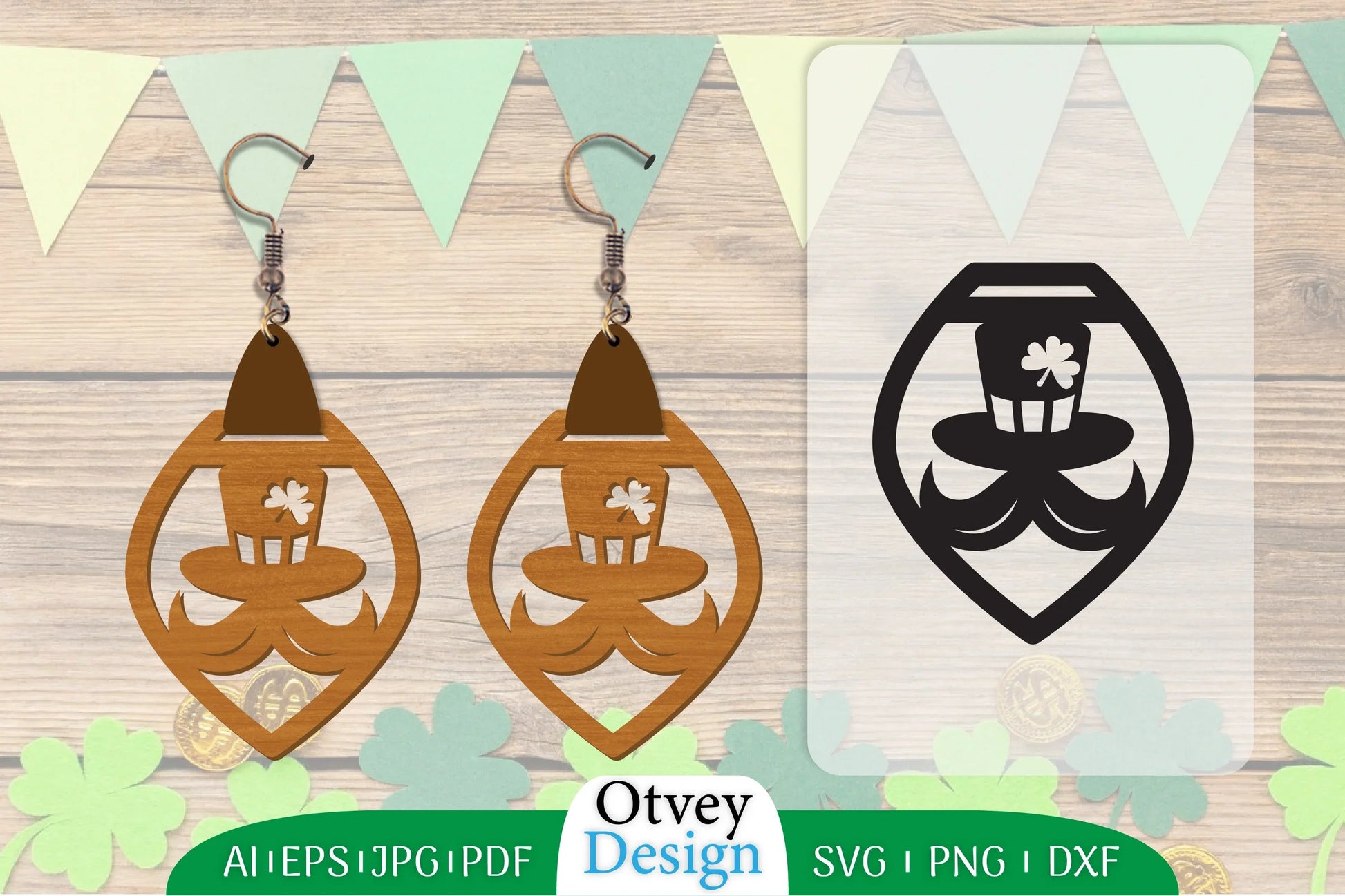 St Patrick's Day Earring Lasercut SVG Bundle 61 - CraftNest - Digital Crafting and Art