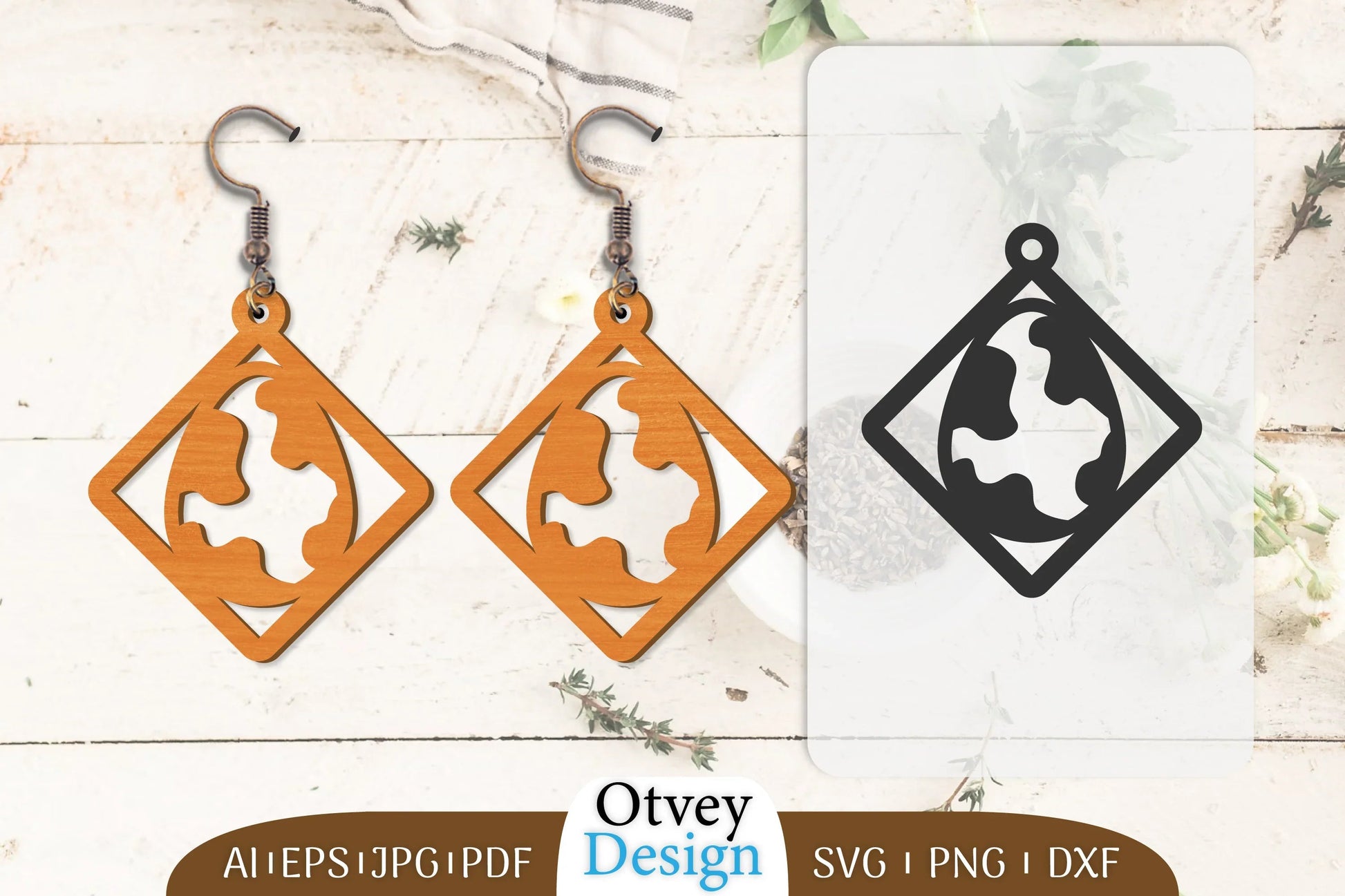 Happy Easter Egg Earring Lasercut SVG Bundle 16 - CraftNest - Digital Crafting and Art