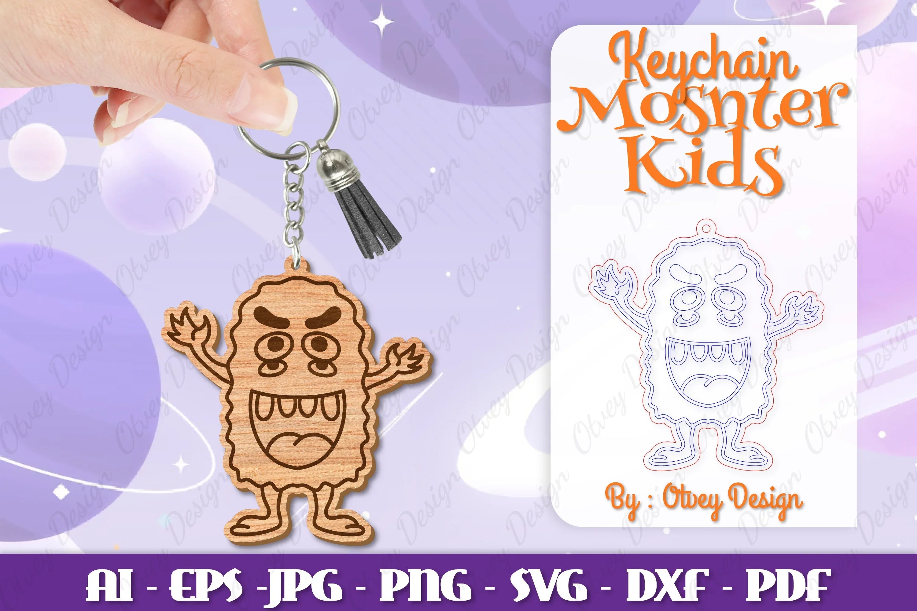 Monster Kids Keychain SVG Bundle 11 - CraftNest - Digital Crafting and Art