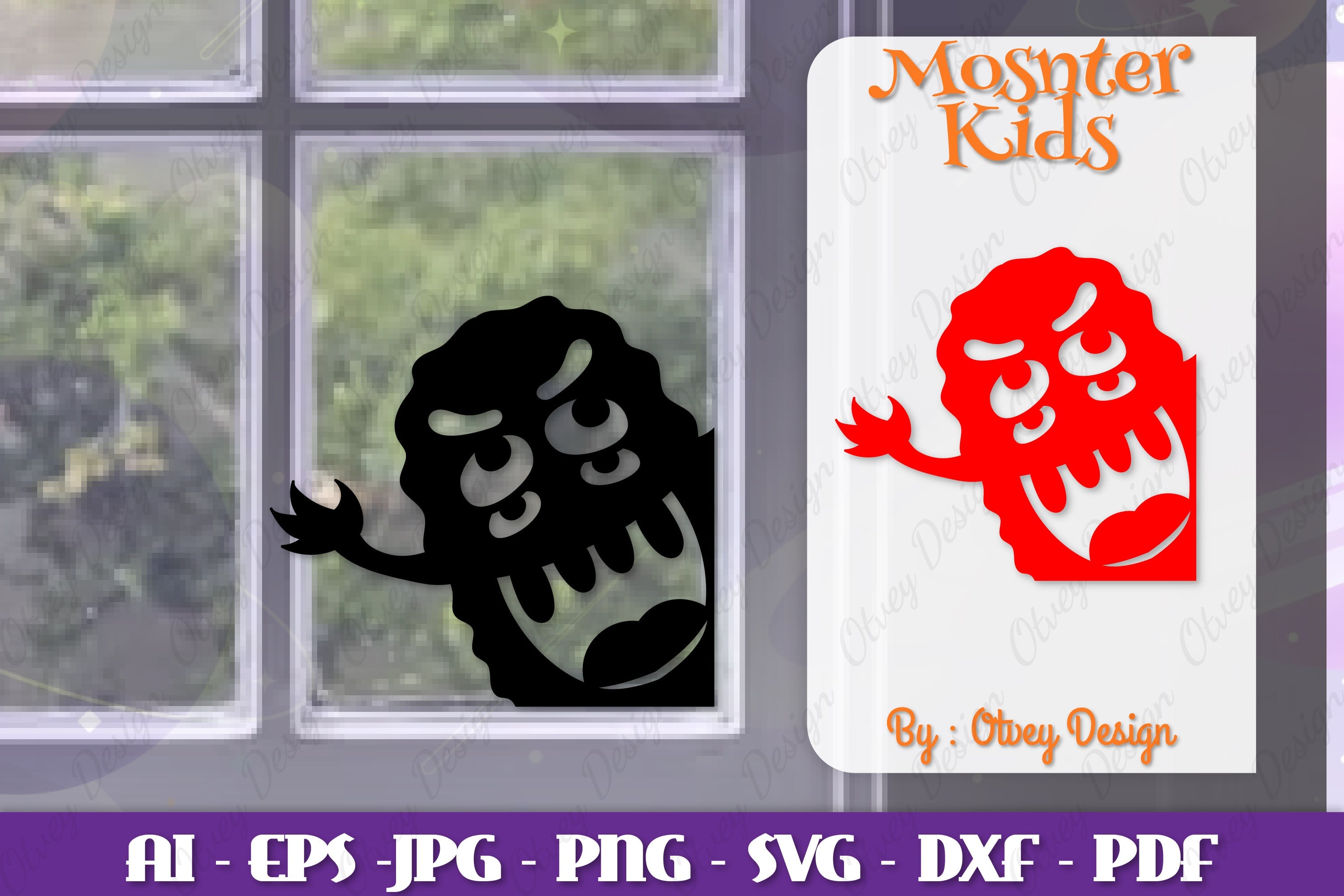 Halloween Window Cling Decor SVG Bundle