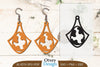 Happy Easter Egg Earring Lasercut SVG Bundle