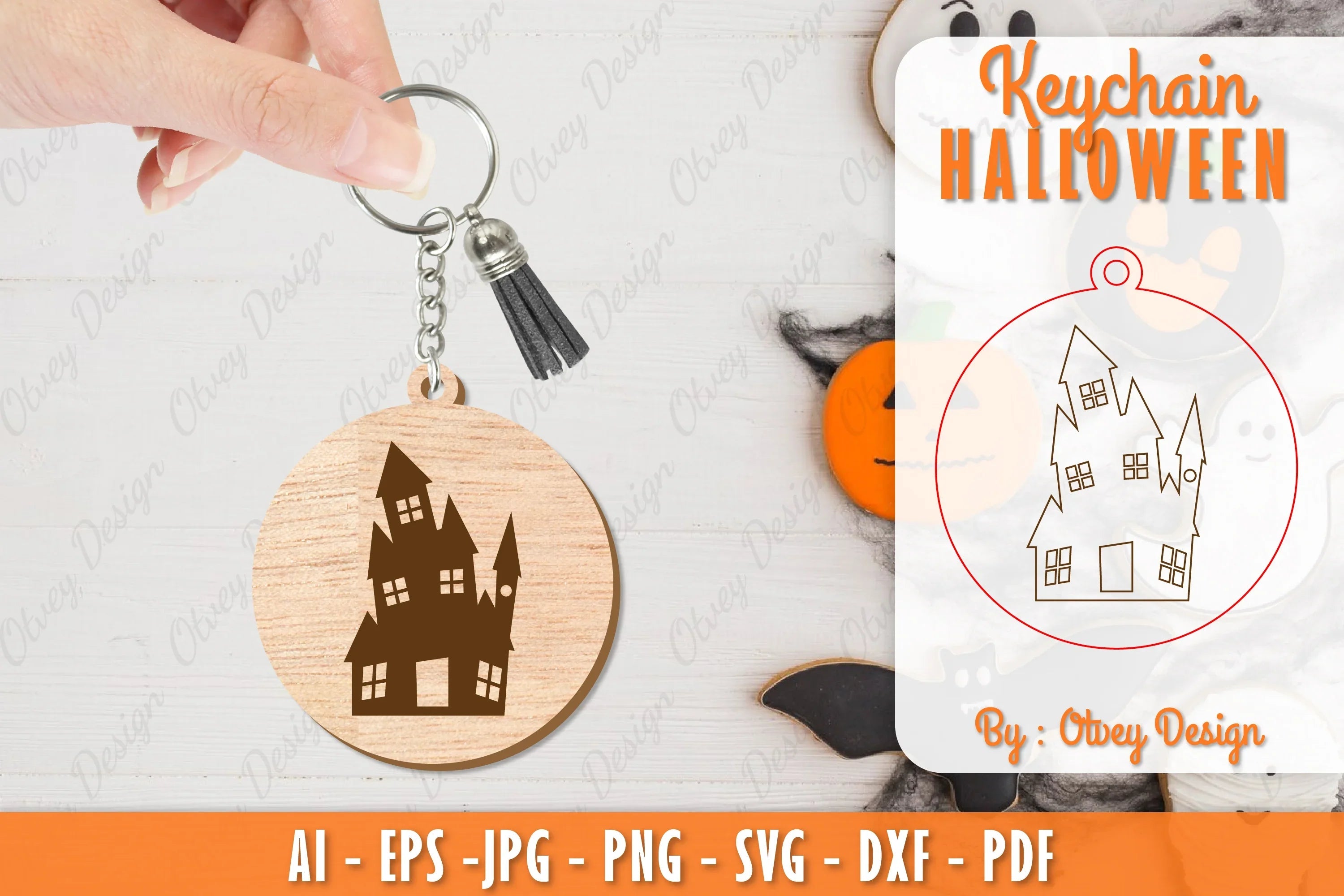 Halloween Keychain Lasercut SVG Bundle 2 - CraftNest - Digital Crafting and Art