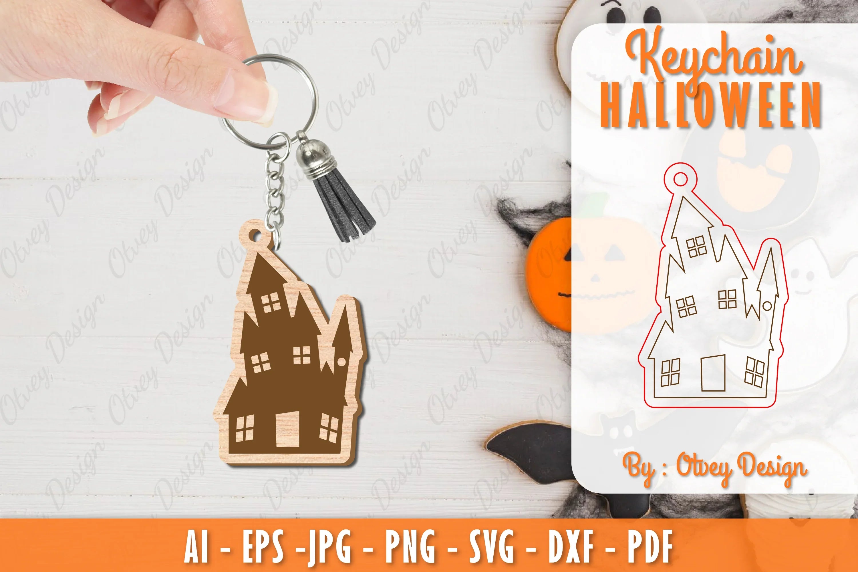 Keychain Halloween Lasercut SVG Bundle 4 - CraftNest - Digital Crafting and Art
