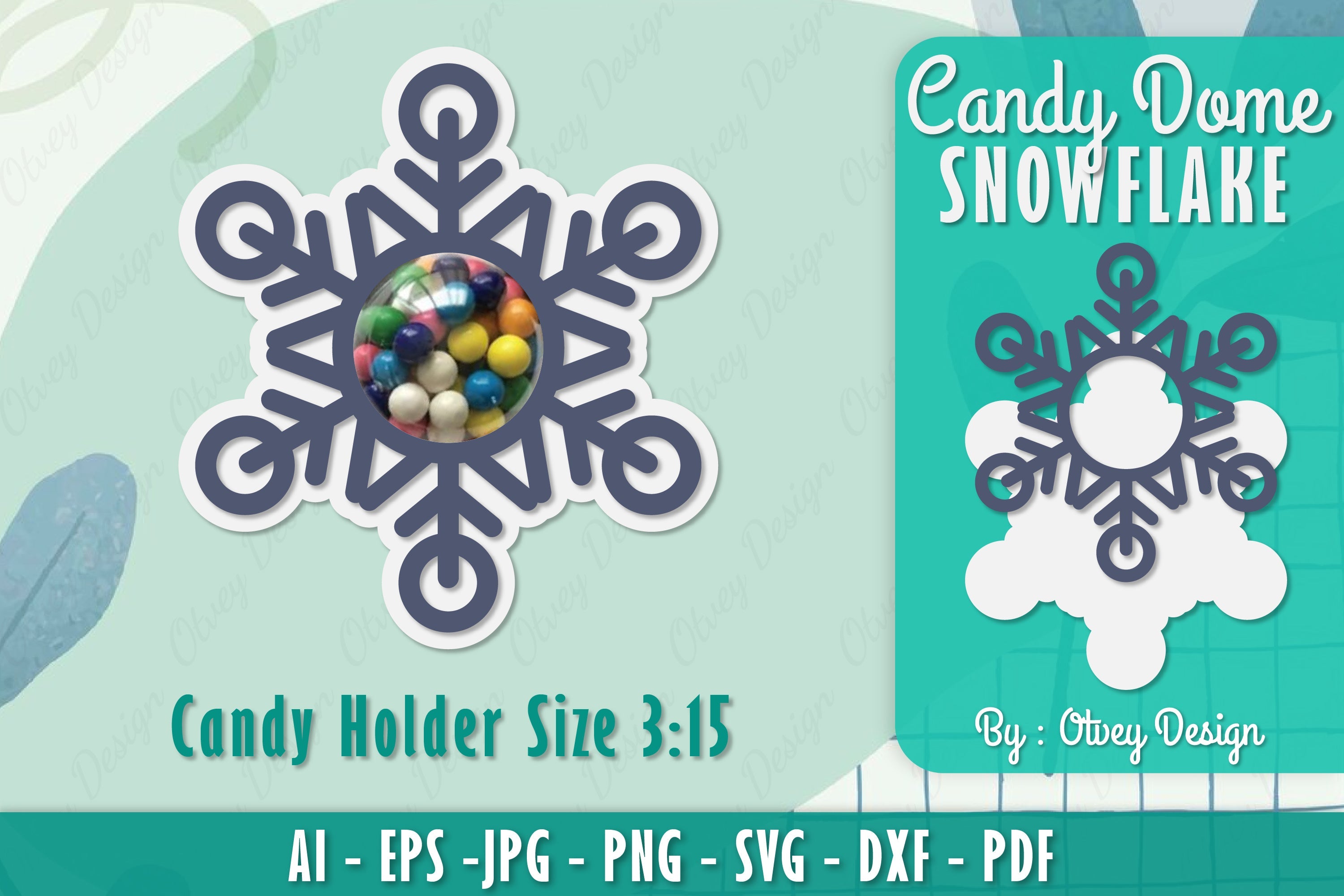 Snowflake Candy Dome SVG Bundle 4 - CraftNest - Digital Crafting and Art