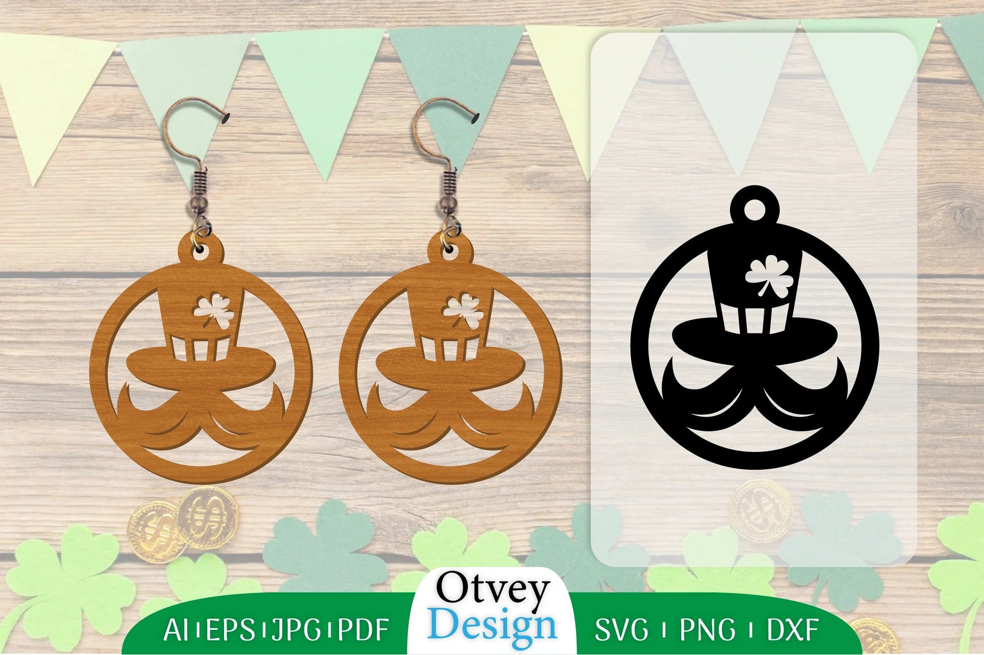 St Patrick's Day Earring Lasercut SVG Bundle 21 - CraftNest - Digital Crafting and Art