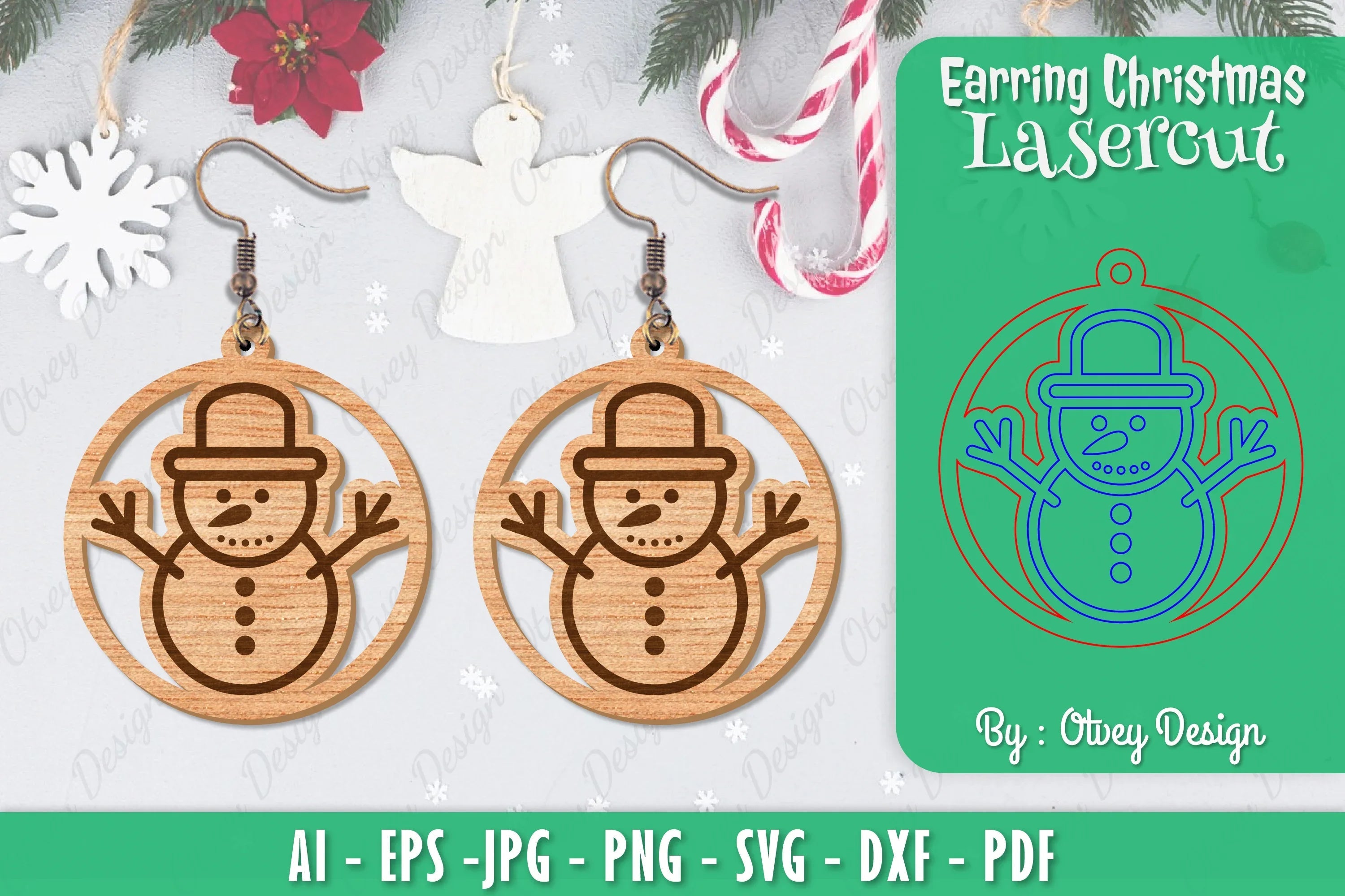 Christmas Earrings SVG Bundle - CraftNest - Digital Crafting and Art