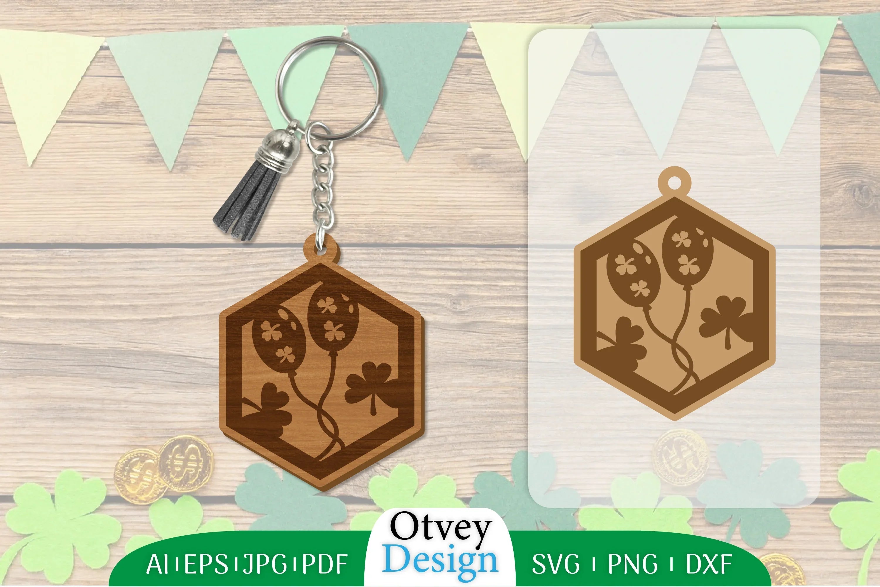 St Patrick's Day Keychain SVG Bundle 13 - CraftNest - Digital Crafting and Art