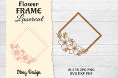 Frame Flower Lasercut SVG Bundle 13 - CraftNest - Digital Crafting and Art