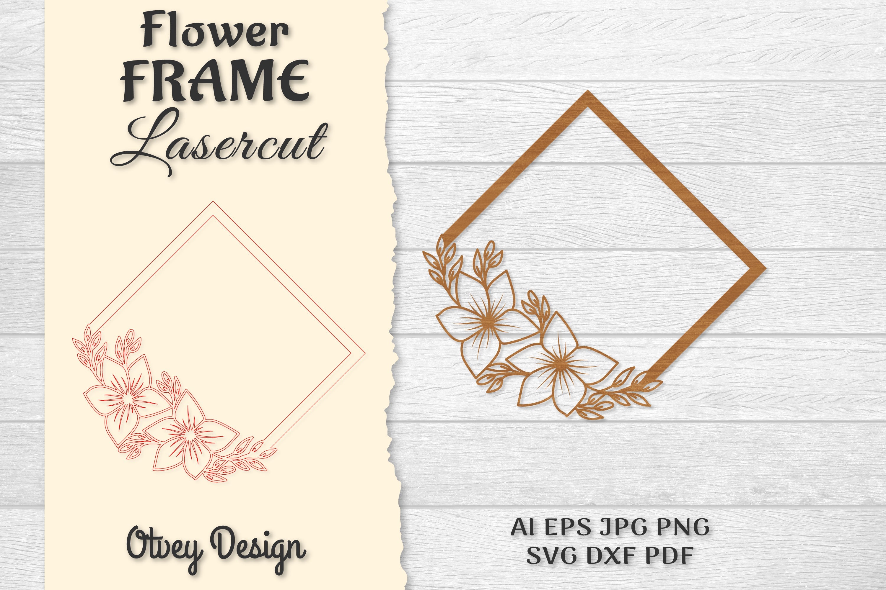 Frame Flower Lasercut SVG Bundle 13 - CraftNest - Digital Crafting and Art