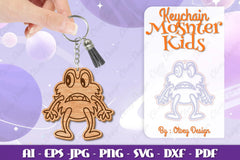Monster Kids Keychain SVG Bundle 12 - CraftNest - Digital Crafting and Art