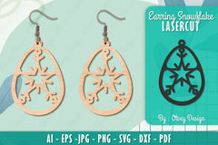 Snowflake Earring Lasercut SVG Bundle 53 - CraftNest - Digital Crafting and Art