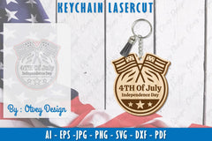 Patriotic Keychain SVG Bundle 5 - CraftNest - Digital Crafting and Art