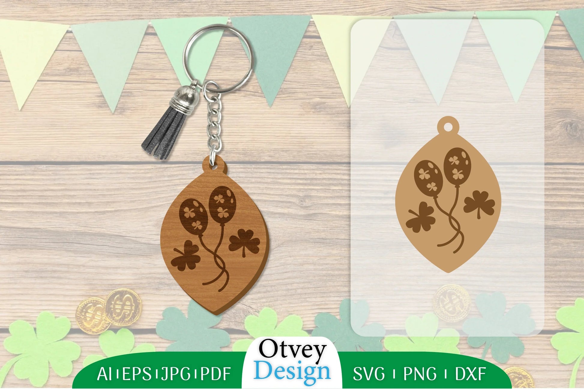 St Patrick's Day Keychain Lasercut SVG Bundle 15 - CraftNest - Digital Crafting and Art