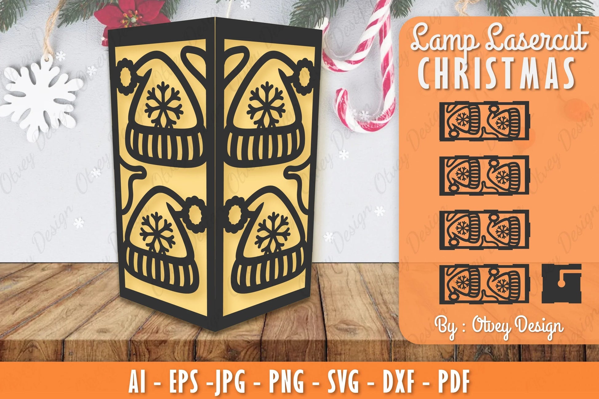 Christmas Lamp Lasercut SVG Bundle 5 - CraftNest - Digital Crafting and Art