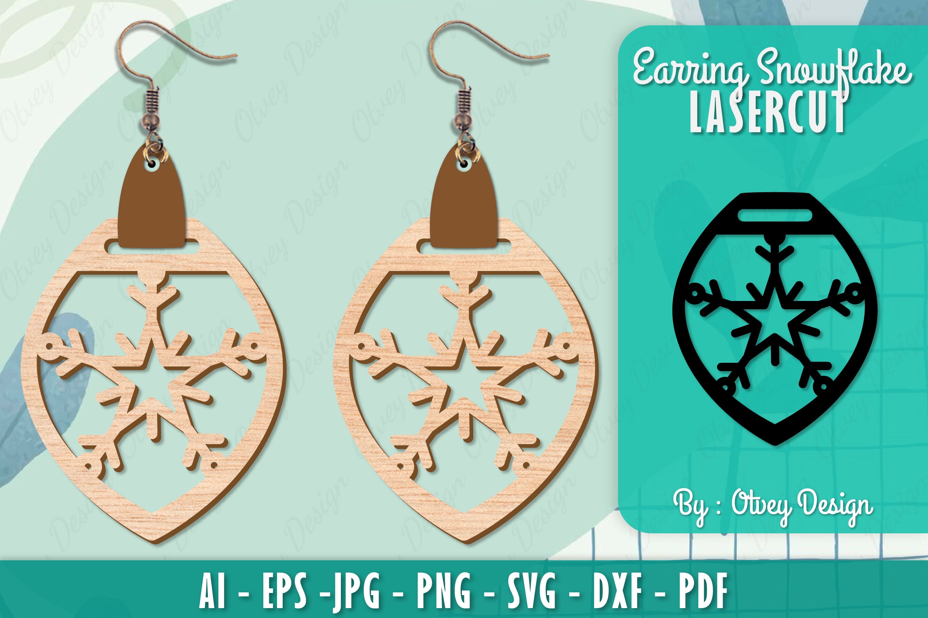 Snowflake Earring Lasercut SVG Bundle 149 - CraftNest - Digital Crafting and Art