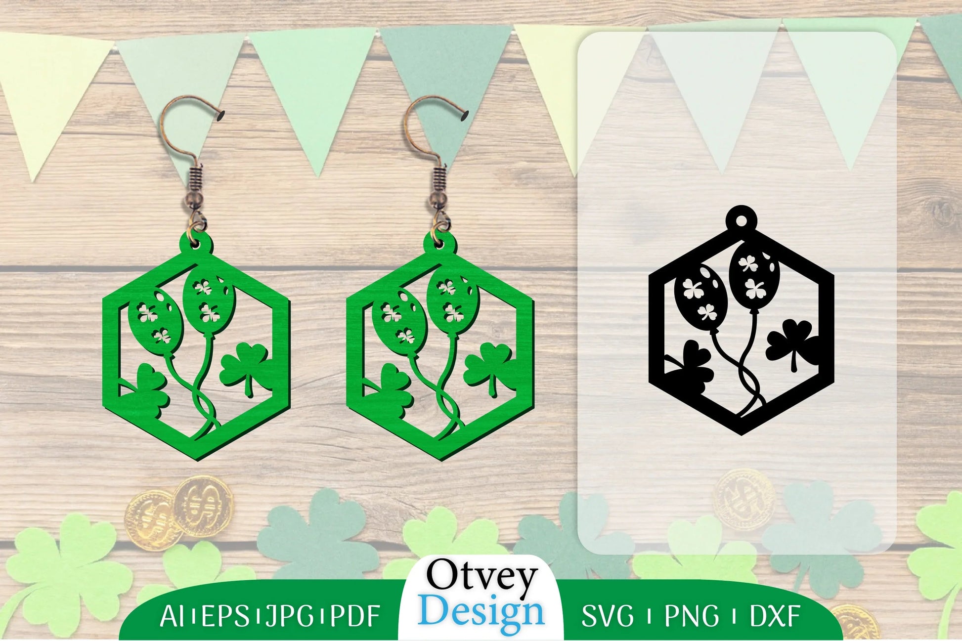 St Patrick's Day Earring SVG Bundle 8 - CraftNest - Digital Crafting and Art
