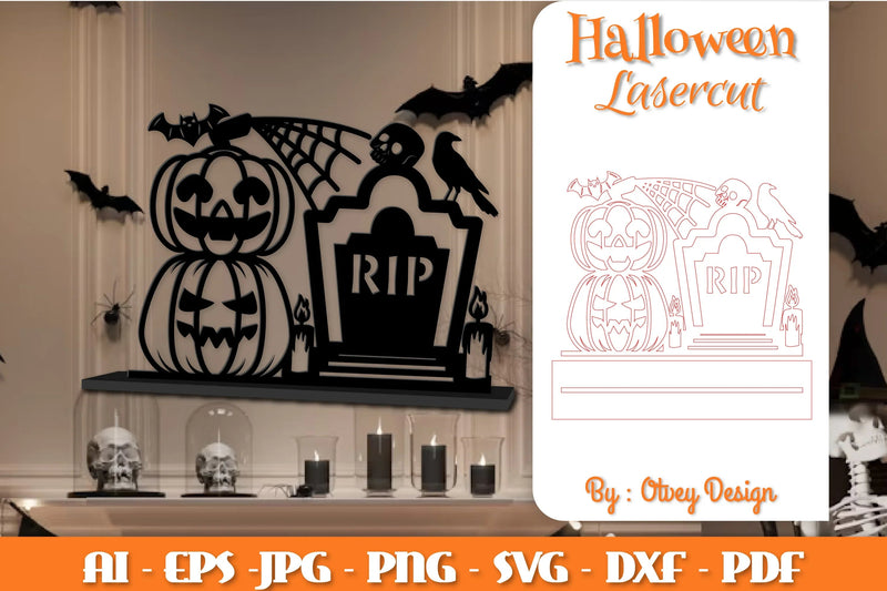 Halloween Decorations Lasercut SVG Bundle - CraftNest - Digital Crafting and Art
