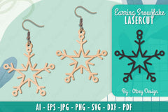 Snowflake Earring Lasercut SVG Bundle 5 - CraftNest - Digital Crafting and Art