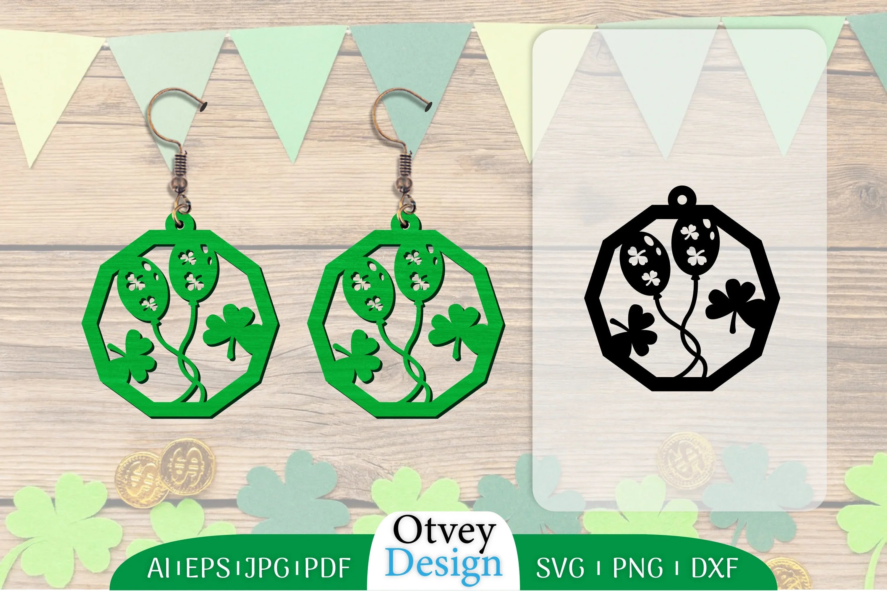 Earring St Patrick's Day Lasercut SVG Bundle 12 - CraftNest - Digital Crafting and Art