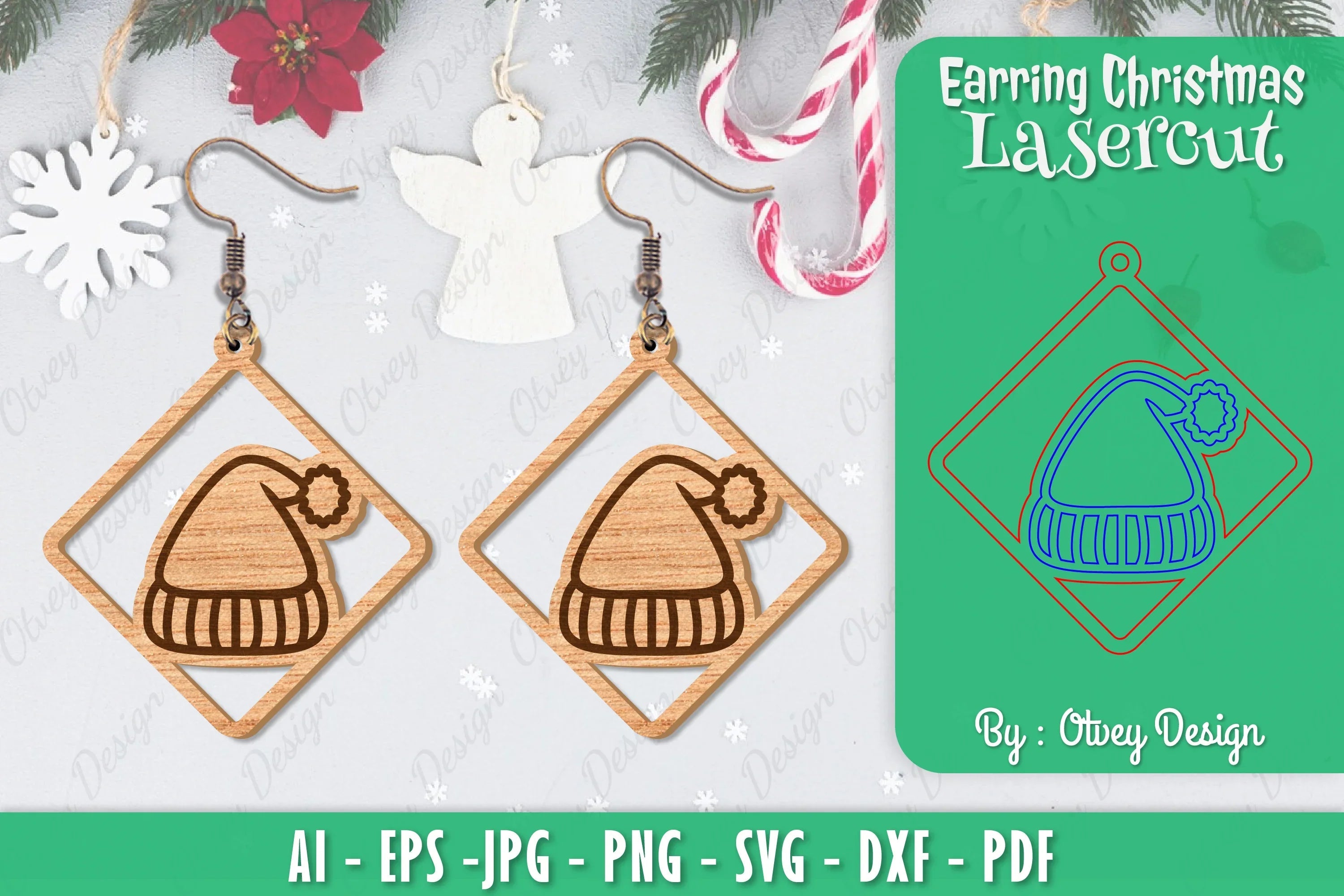 Christmas Earrings SVG Bundle - CraftNest - Digital Crafting and Art