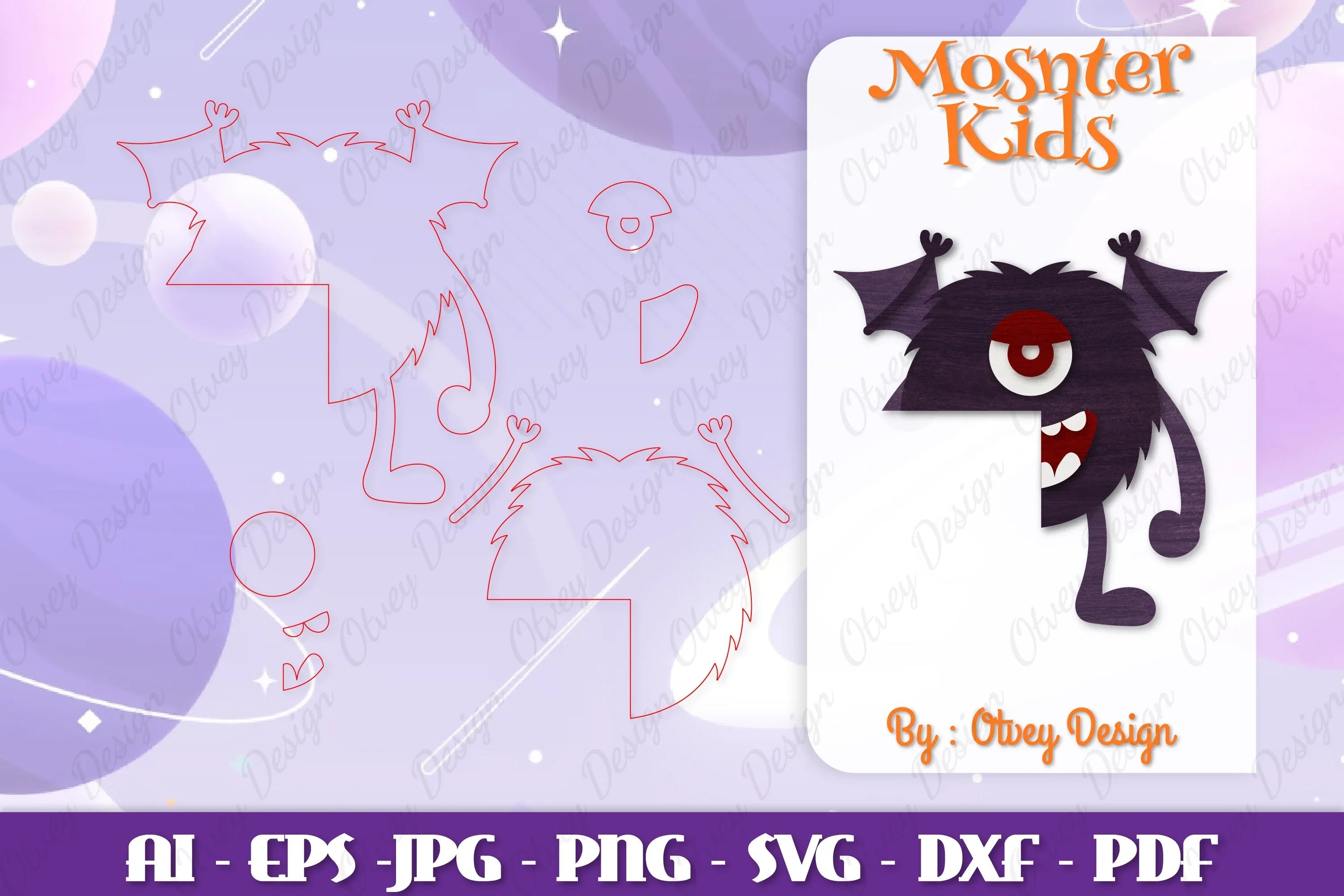 Monster Kids Corner Door Lasercut SVG Bundle 14 - CraftNest - Digital Crafting and Art