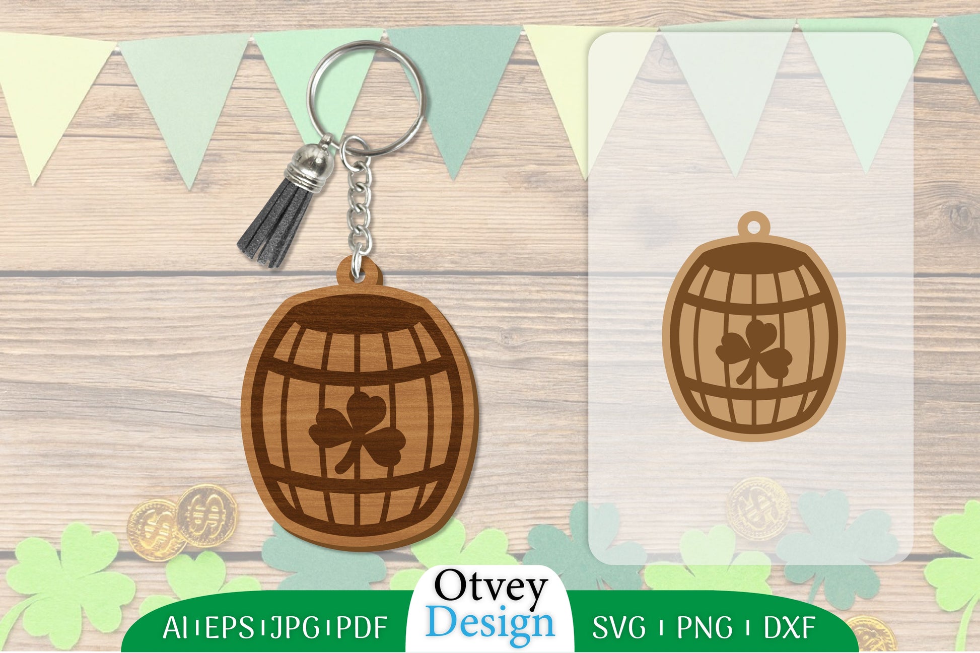 St. Patrick's Day Keychain Lasercut SVG Bundle 1 - CraftNest - Digital Crafting and Art