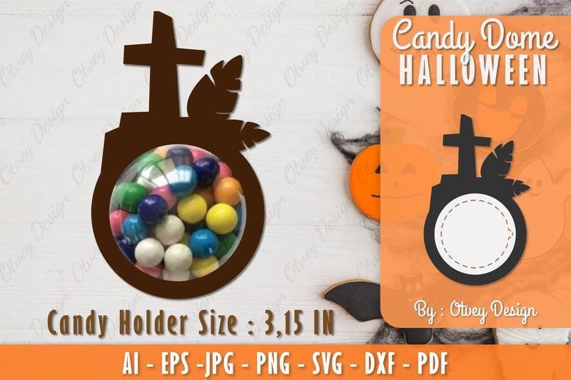 Halloween Candy Dome SVG Bundle 6 - CraftNest - Digital Crafting and Art