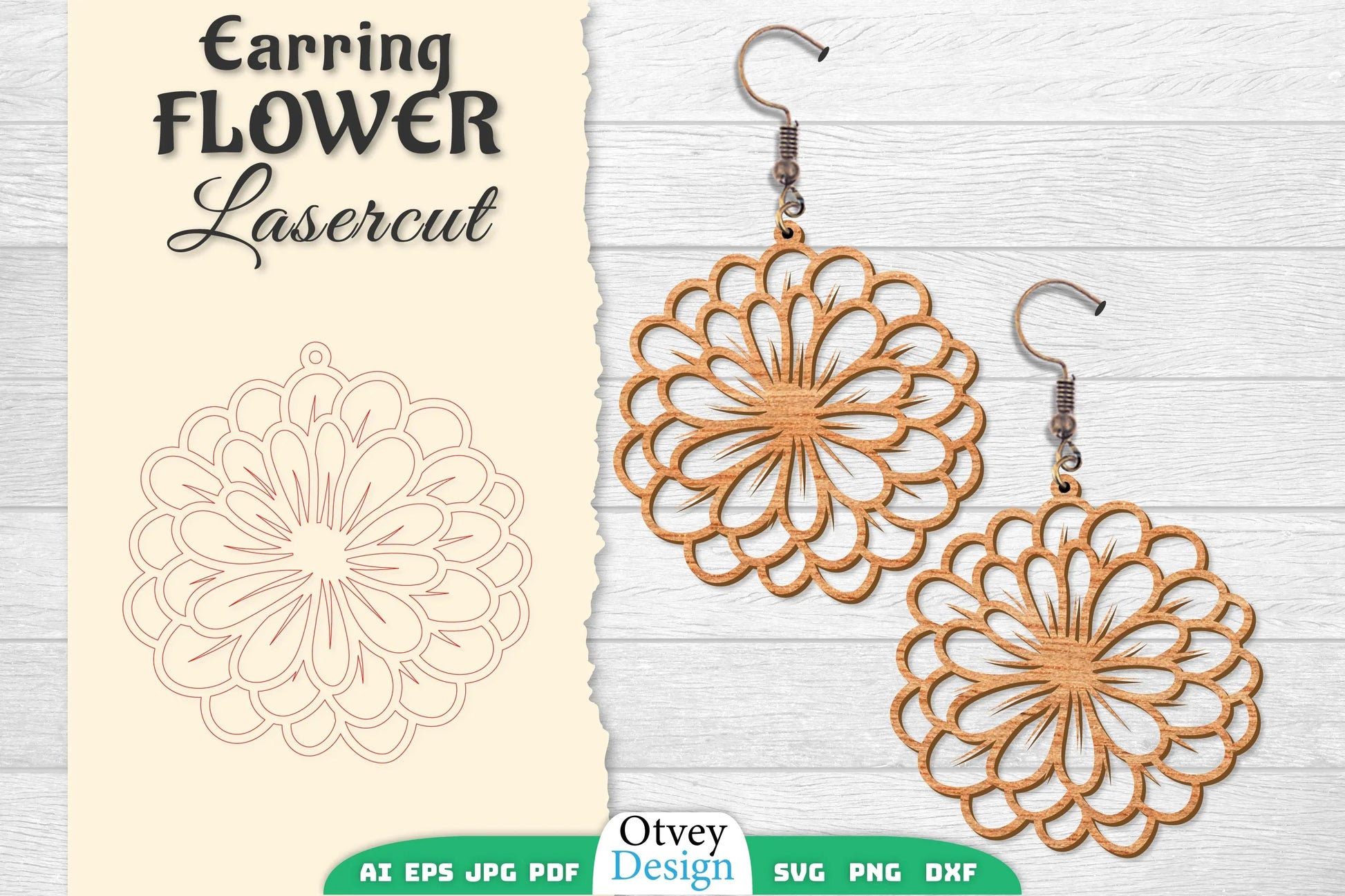 Earring Flower Lasercut SVG Bundle 14 - CraftNest - Digital Crafting and Art